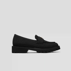 Round-Toe Platform Chunky Heel Loafers (Francesca)