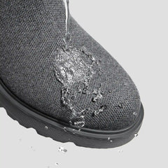 Round-Toe Knee-High Wool Wedge Boots (Eduarda)