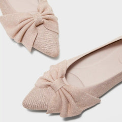 Pointed-Toe Bow Flats (Azura)