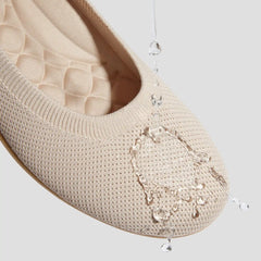 Water-Repellent Round-Toe Walking Flats (Claire Walker)