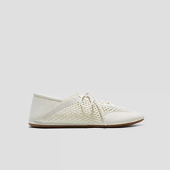 Round-Toe Lace-Up Mesh Sneakers (Yara)