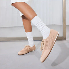 Round-Toe Lace-Up Mesh Sneakers (Yara)