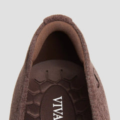 Round-Toe Velvet Penny Loafers (Luciana)