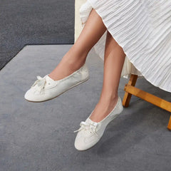 Round-Toe Satin Sneakerina (Yanka)