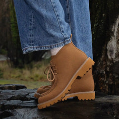 Round-Toe Lug Sole Ankle Boots (Francis)