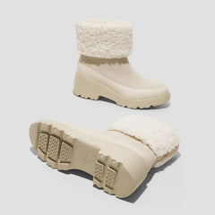 Faux Fur Platform Chunky Wedge Boots(Elaine)