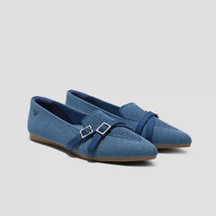Pointed-Toe Aria Crisscross Loafers (Marvis)
