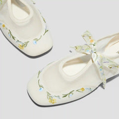 Healing Garden | Square-Toe Organza Sneakerinas (Ciara)