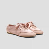 Square-Toe Lace-Up Satin Sneakerina (Cristina)