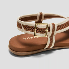 Square-Toe Slingback Toe Ring Sandals (Derorice)