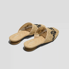 Square-Toe Mesh Sandals (Maura)