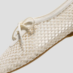 Square-Toe Mesh Flats (Carey)