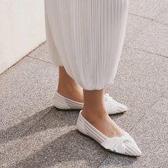 Pointed-Toe Bow Flats (Azura)