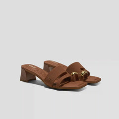 Square-Toe Toe Ring Sandals (Jayna)