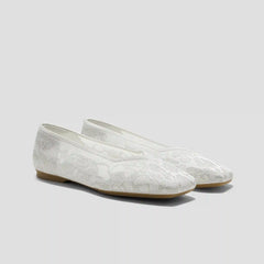 Square-Toe V-Cut Flats (Margot 3.0)