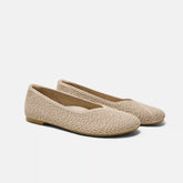 Wide Toe Knit Box Flats (Tia)