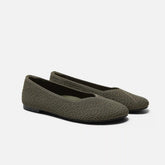 Wide Toe Knit Box Flats (Tia)