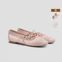 Square-Toe Lace-Up Mary Janes (Miley)
