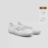Square-Toe Hybrid Mesh Mary Janes (Cecily)