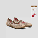 Square-Toe Hybrid Mesh Mary Janes (Cecily)