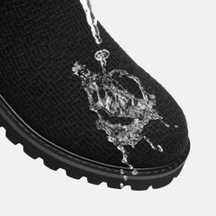 Round-Toe Wool Ankle Boots (Freja)