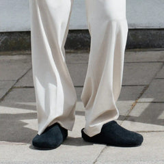 Round-Toe Clog Mules (Buna)