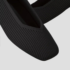 Square-Toe V-Cut Flats (Margot 2.0)