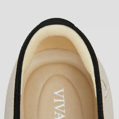 Square-Toe V-Cut Flats (Margot 2.0)