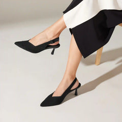 Pointed-Toe Slingback Heels (Addison)
