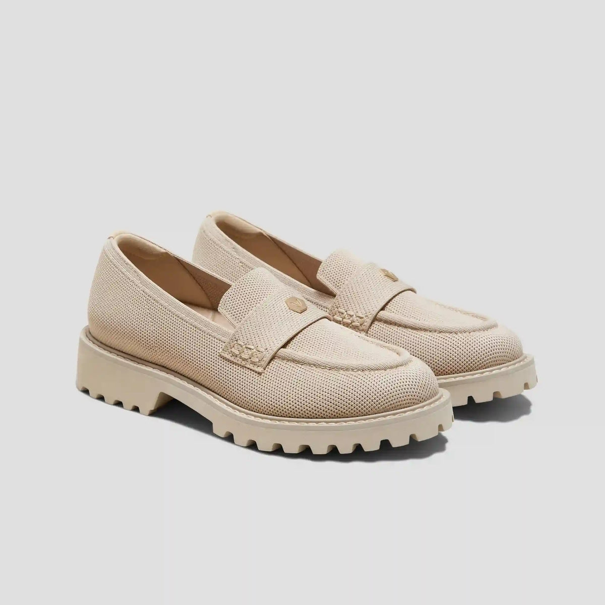 Round-Toe Platform Chunky Heel Loafers (Francesca)