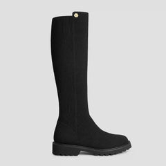 Round-Toe Stretchy Wool Knee-High Boots (Filipa)