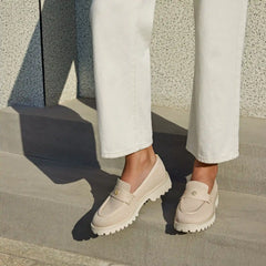 Round-Toe Platform Chunky Heel Loafers (Francesca)