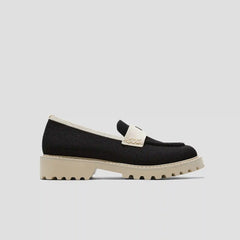 Round-Toe Platform Chunky Heel Loafers (Francesca)