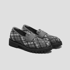 Round-Toe Platform Chunky Heel Loafers (Francesca)