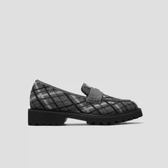 Round-Toe Platform Chunky Heel Loafers (Francesca)
