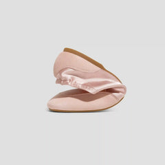 Square-Toe Lace-Up Satin Sneakerina (Cristina)