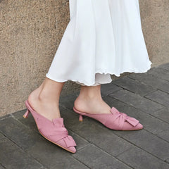 Pointed-Toe Bow Sandals (Samira)