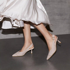 Pointed-Toe Slingback Heels (Addison)