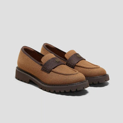 Round-Toe Platform Chunky Heel Loafers (Francesca)