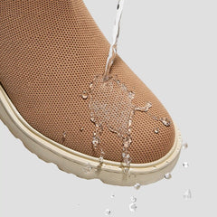 Round-Toe Chunky Platform Travel Boots (Everly)