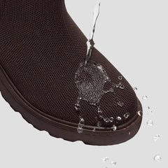 Round-Toe Chunky Platform Travel Boots (Everly)