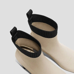 Square-Toe Water-Repellent Block Heeled Boots (Regina Pro)