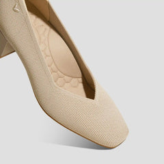 Square-Toe Stress Free Chunky Heels (Megan)