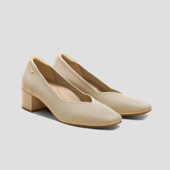 Square-Toe Stress Free Chunky Heels (Megan)