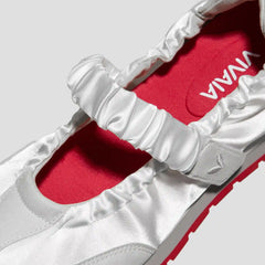 Round-Toe Satin Mary Janes (Ayla)
