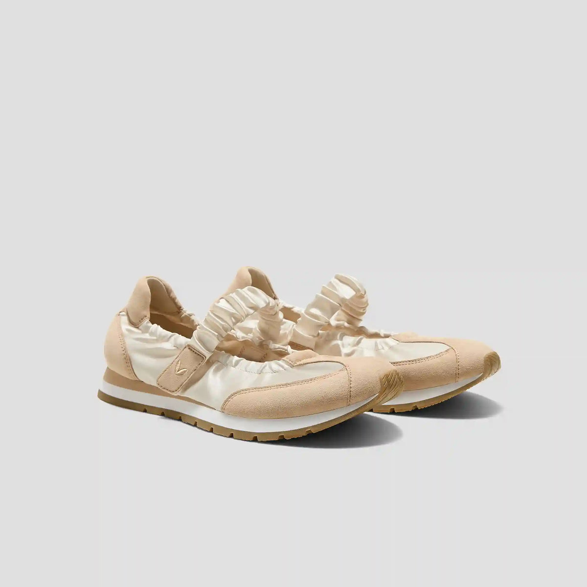 Round-Toe Satin Mary Janes (Ayla)