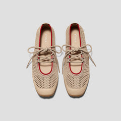 Square-Toe Hybrid Mesh Mary Janes (Cecily)