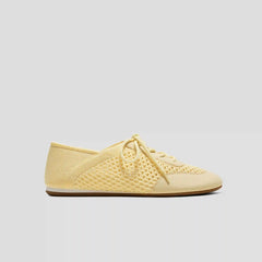 Round-Toe Lace-Up Mesh Sneakers (Yara)