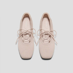 Square-Toe Lace-Up Mary Janes (Miley)