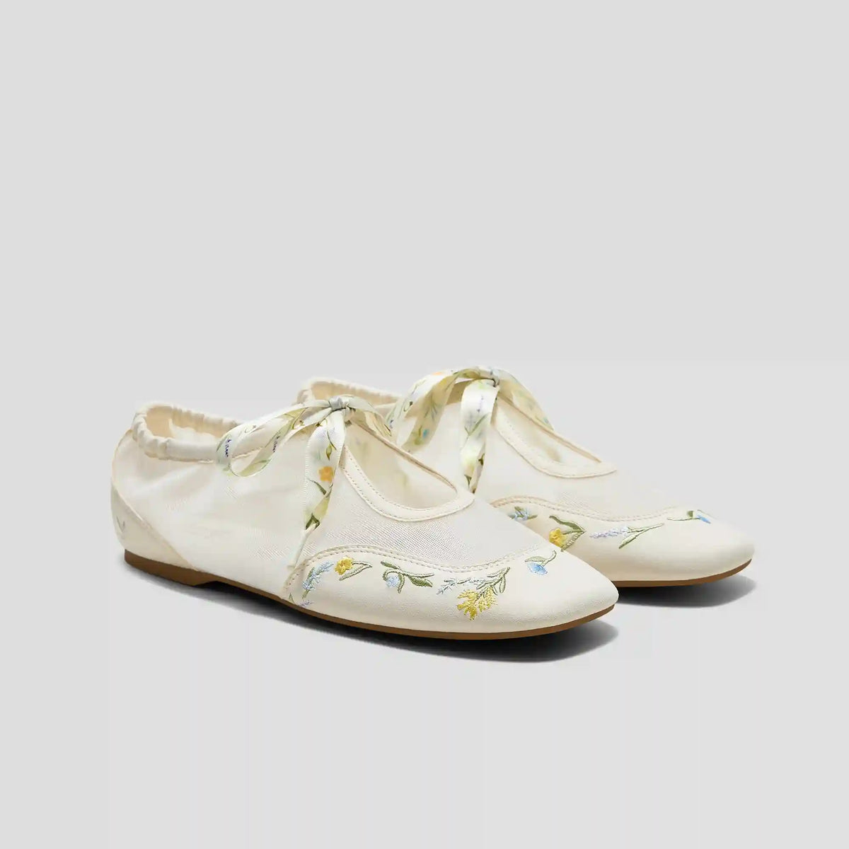 Square-Toe Organza Sneakerinas (Ciara)
